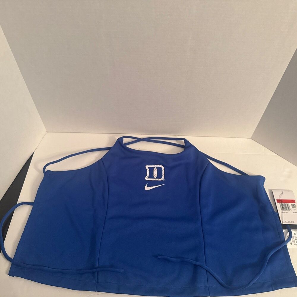 Nike Women's DUKE Icon Clash College wrap tank Top Blue DV3511-480 Size L NWT